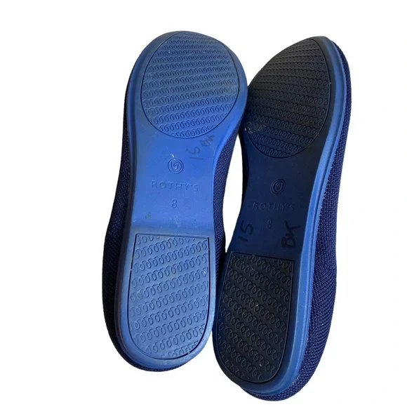 Rothy’s Navy Blue round toe ballet flat - Picture 8 of 9